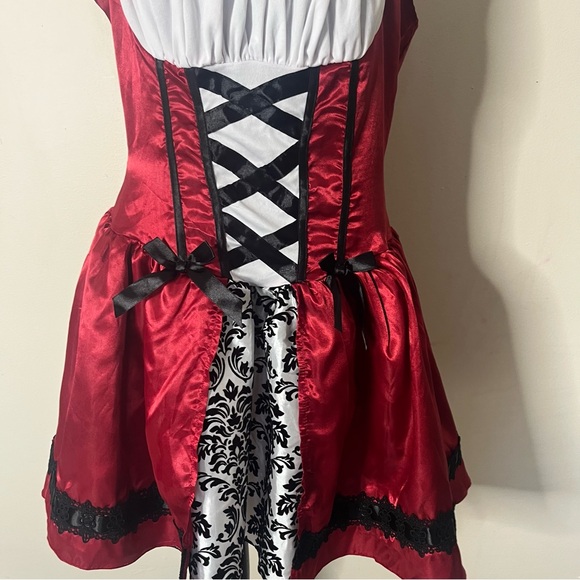Leg Avenue Sexy Gothic Red Riding Hood Halloween Costume Women's‎ Sz L Cosplay - Picture 6 of 16